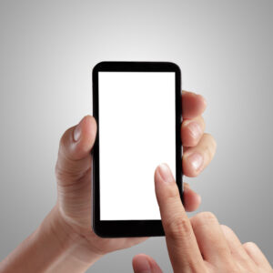 Hand Holding Mobile Smart Phone