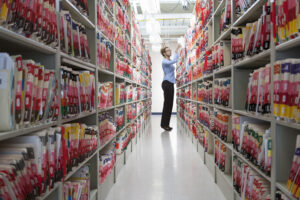 Medical Professional With Medical Records