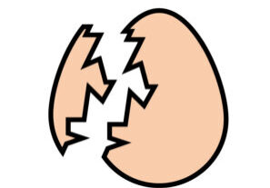 Broken Egg Shell Vector Sbi 300562975