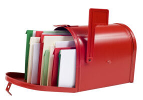 Christmas Cards Filling Mail Box