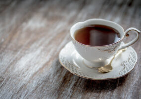 Cup Of Tea On Wooden Background