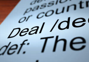 Deal Definition Closeup Showing Agreement