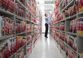 Medical Professional With Medical Records