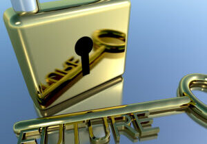 Padlock With Future Key Showing Wishes Hope And Dreams