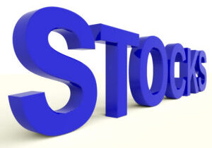 Stocks Word As Symbol For Shares And The Market